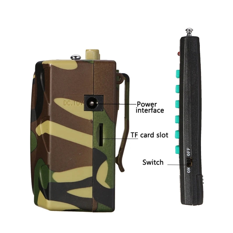25W Bluetooth Voice Amplifier Bird Hunting Speaker Supports USB/TF/FM